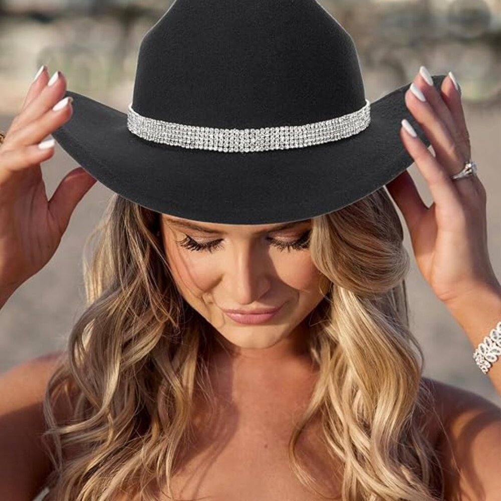 Rhinestone Women’s Cowboy Hat - Picture 4 of 4
